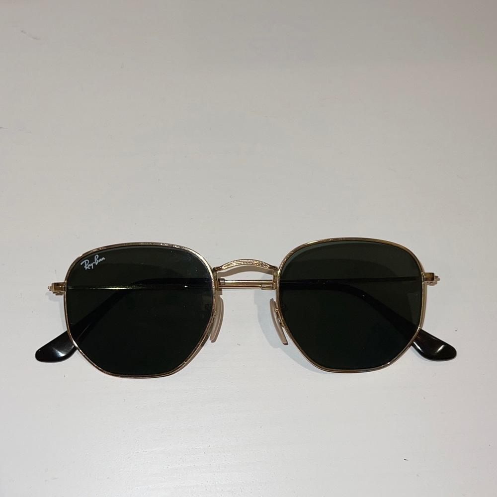 Rayban hexagonal gold sunglasses